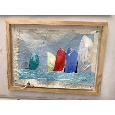 Sailboat Painting Spinnaker sailing down wind "SOLD"